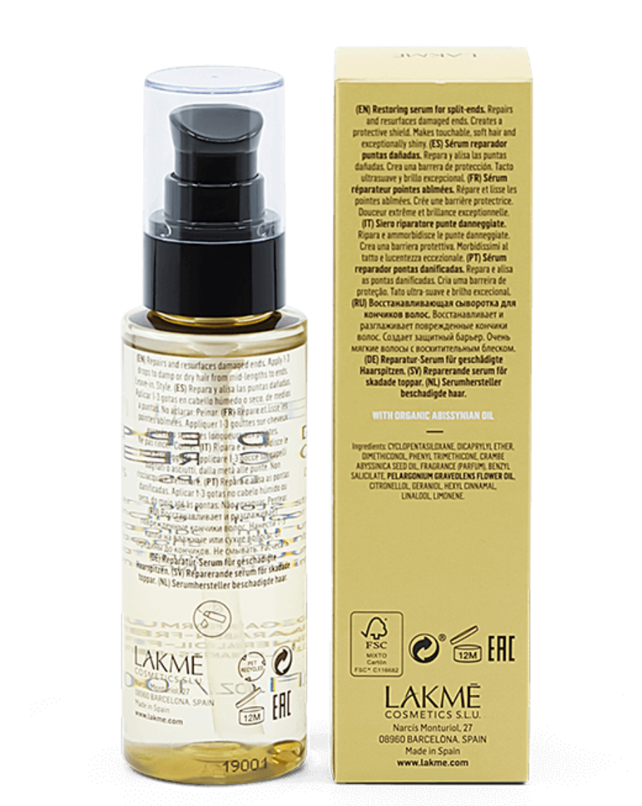 lakme teknia deep care drops 100ml product back